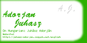 adorjan juhasz business card