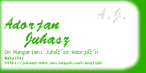 adorjan juhasz business card